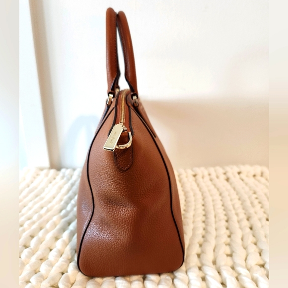 Medium sized, Pebble leather,Kate Spade Caramel Satchel - Picture 3 of 10